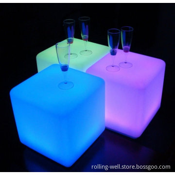 Outdoor Lighting Table/Luminous LED Cube Table / Lighting Outdoor Furnitures